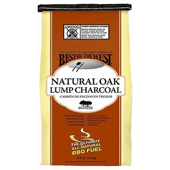 best of the west natural oak lump charcoal