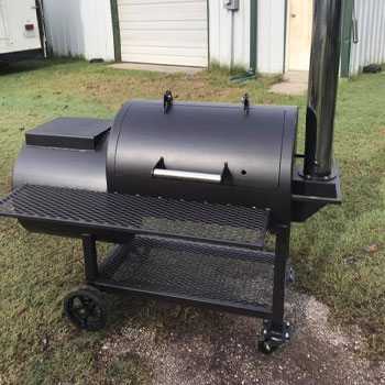 Grill smoker outdoors