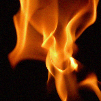 A close up image of a flame