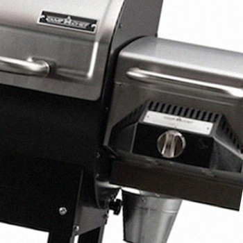 A Camp Chef Woodwind grill with Sear Box