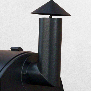 A small chimney of Traeger gril
