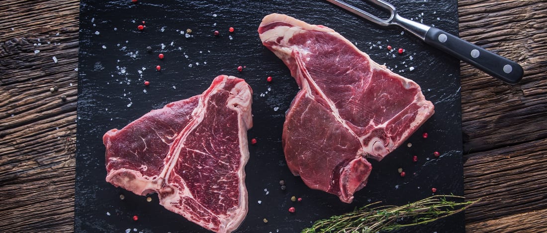 A porterhouse steak