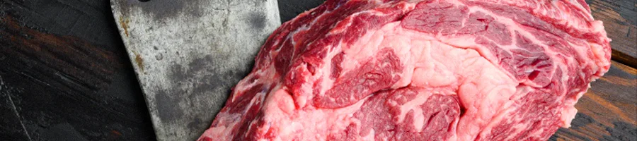 Brisket point with a knife