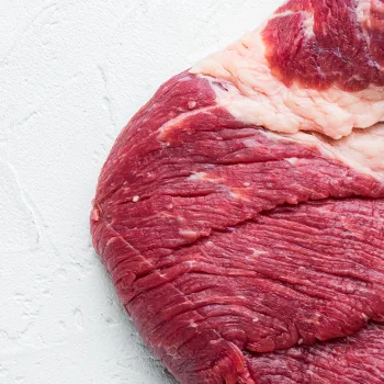 Beef Brisket close up white background