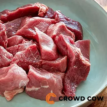 Bison meat on plate