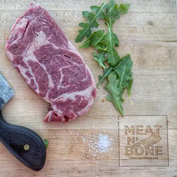 Meat-N-Bone cutting board with bison meat