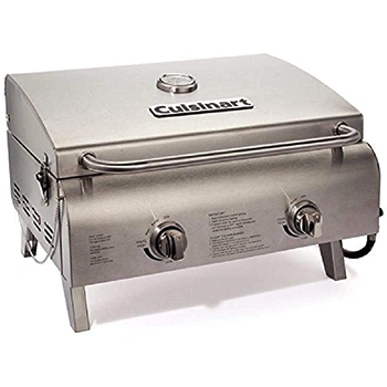 A portable Cuisinart CGG 306 Propane Tabletop Grill