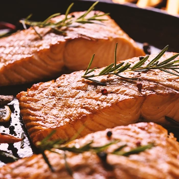 Fish being cooked