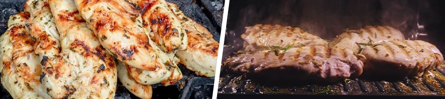 cooking meat