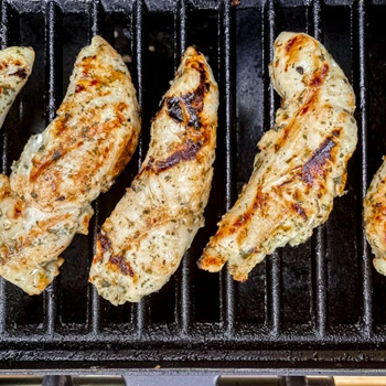 chicken tenders in grill