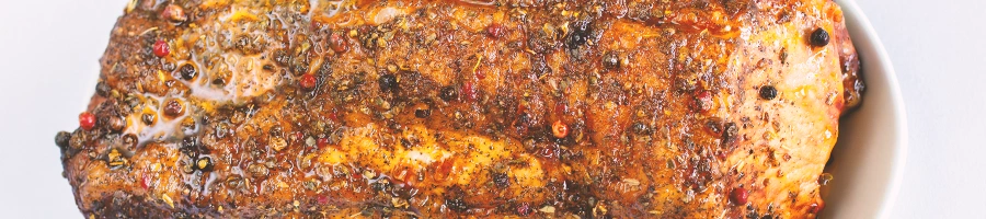 Cooked meat on a plate