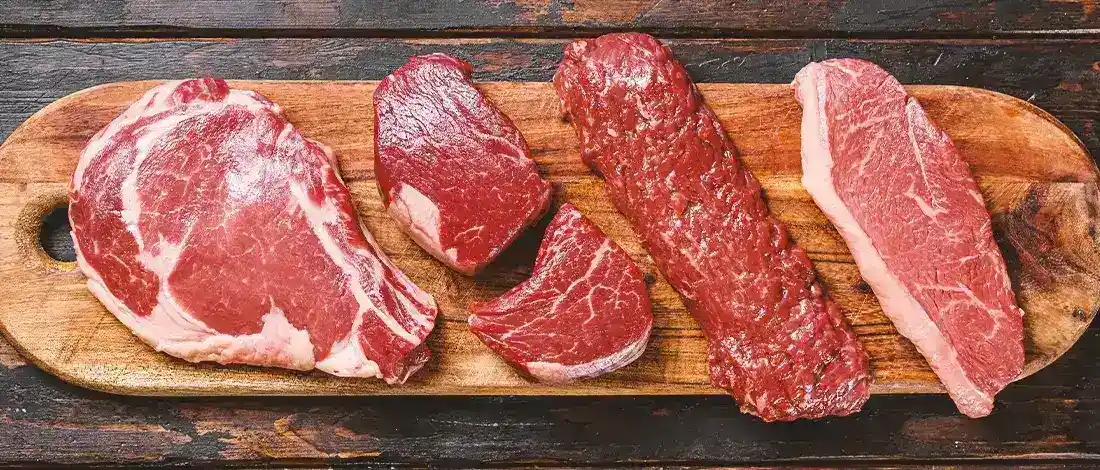 Different kinds of meat