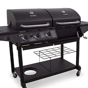 Char-Broil 3-Burner Charcoal and Gas Combo Grill in white background