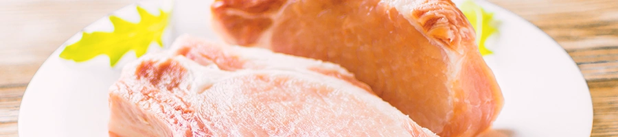 Raw meat on a plate