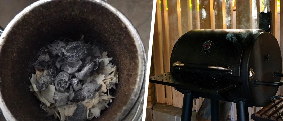 Close up image of Creosote, grill smoker