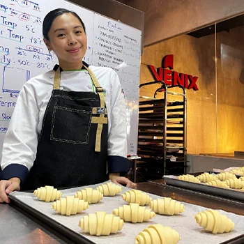 Gabrielle Marie Yap in the kitchen