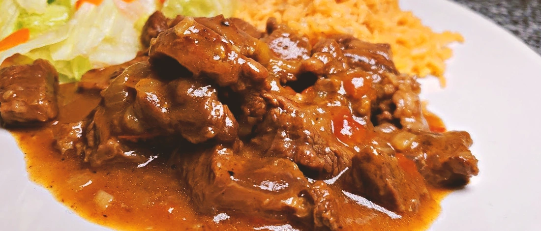 Chicana steak on a plate