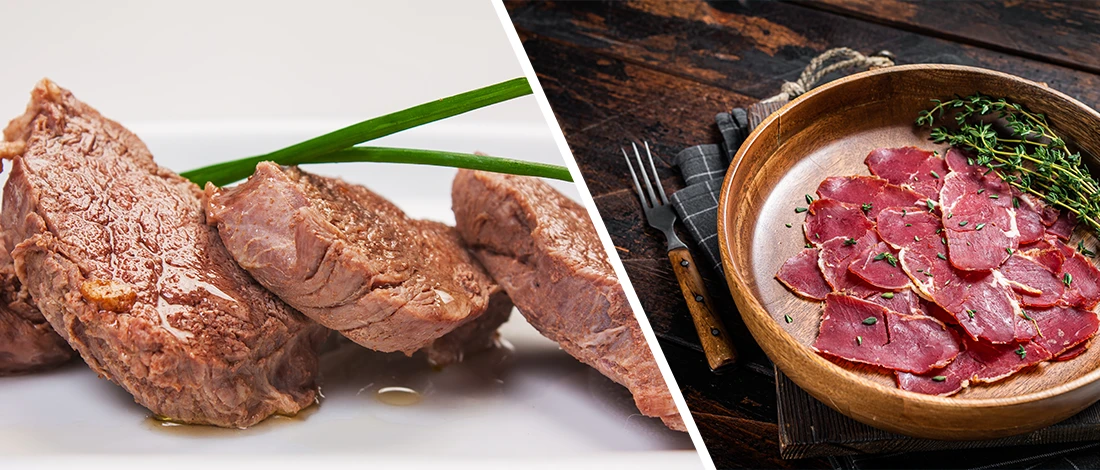 A comparison of roast beef and pastrami