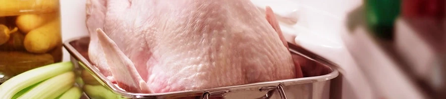 Thawing a frozen turkey inside the fridge