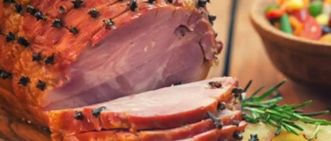 a picture of cooked ham