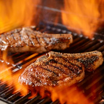 Two zone fire on a grill