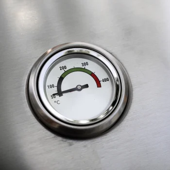 Temperature gauge on a gas grill