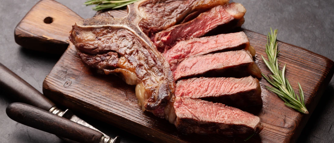 Cut t-bone steak