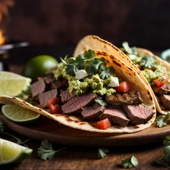 A delicious leftover steak tacos