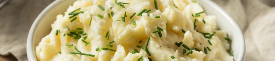 Garlic mashed potatoes in a bowl