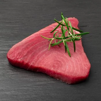 A piece of Albacore tuna meat
