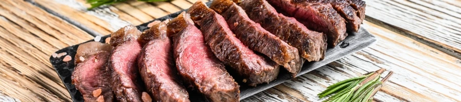 Perfectly cooked angus beef