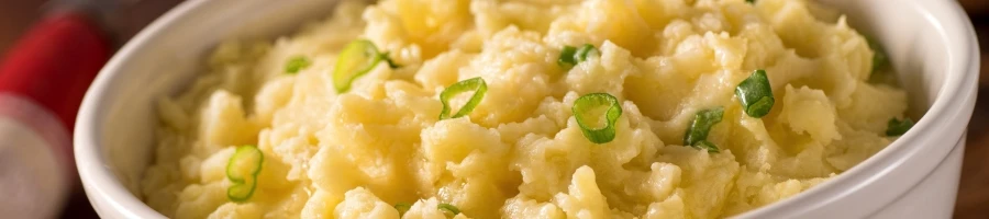 A garlic mashed potato in a bowl