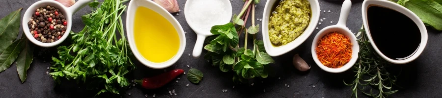 The different herbs and spices used in the recipe