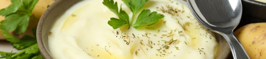 A seasoned mashed potato