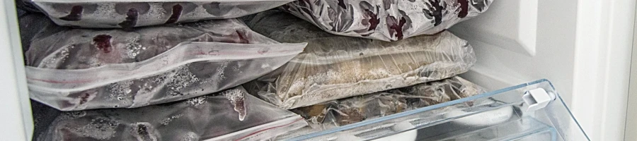 The meats are in stored in the freezer