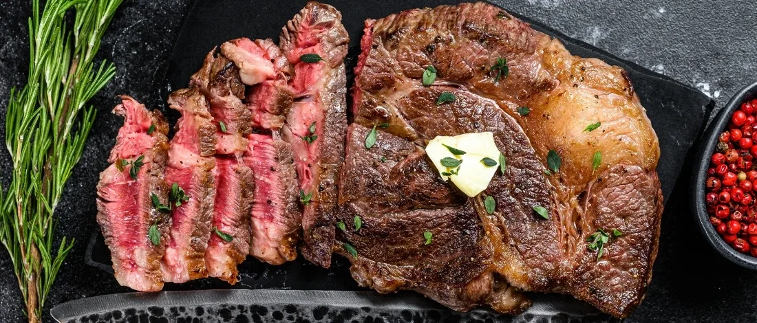 A juicy boneless beef chuck steak