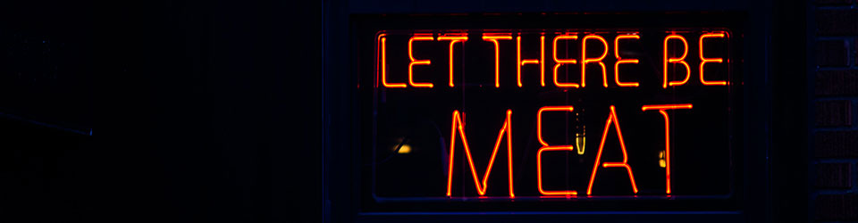 let there be meat neon light