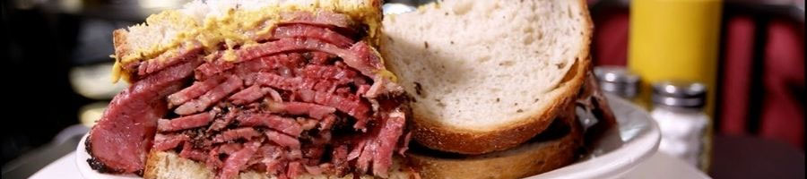 pastrami sandwich in a plate