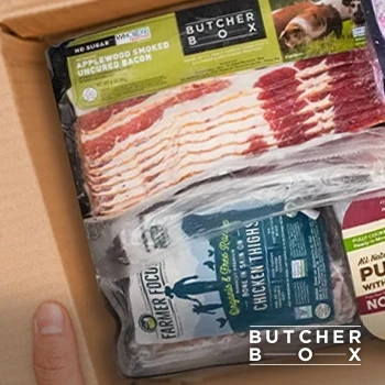 A delivery meat package from ButcherBox