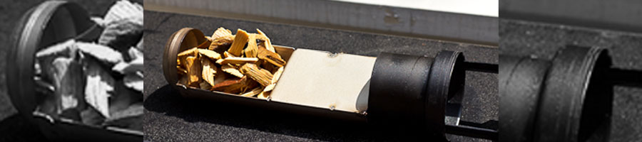 wood chips in an electric smoker