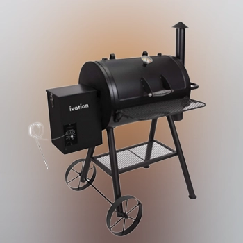 Ivation Automatic electric offset smoker and grill
