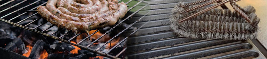 Grilling meat, and cleaning grills