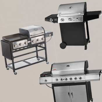 Different kinds of outdoor gourmet grills