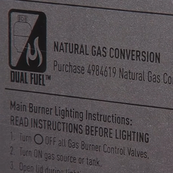 Natural gas conversion information