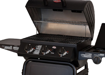 A branded gas grill