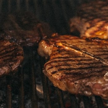 Close up photo of smoked meat