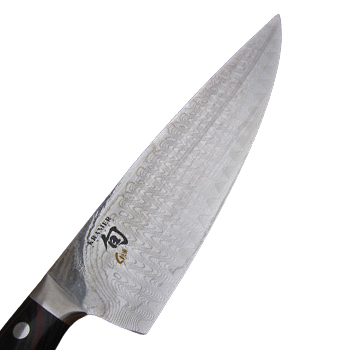 Close up image of a shun knife