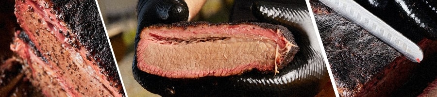 Different angles of a brisket