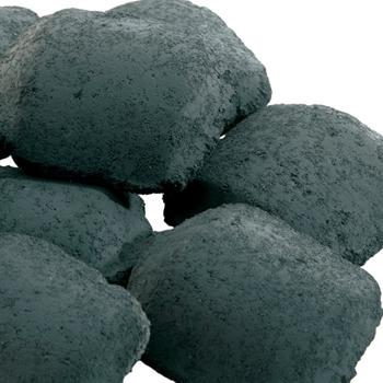 Close up image of ceramic briquettes