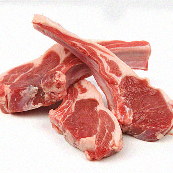A lamb meat in plain background